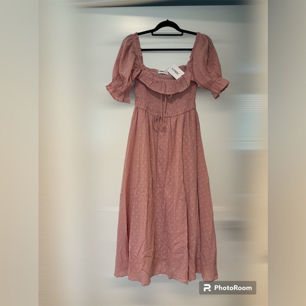 Midi Pink Dress NWT - Picture 4 of 6